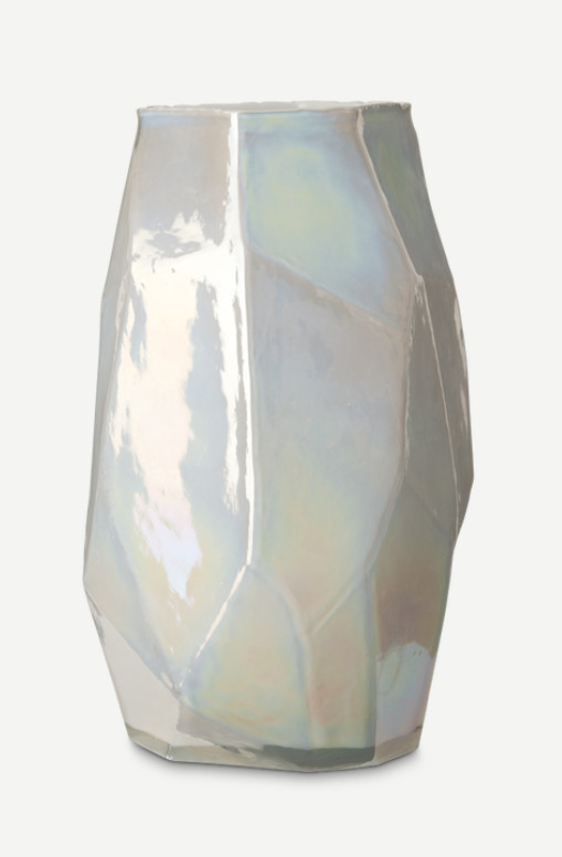 Pols Potten + Vaas grafisch glans (wit) L